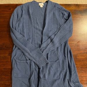 long blue old navy cardigan